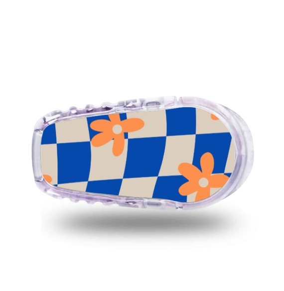 Stickers Dexcom G6 Marguerite - Bleu orange Stickers Dexcom G6 - Marguerite
