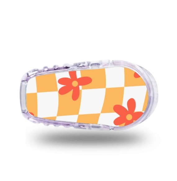 Stickers Dexcom G6 Marguerite - Jaune Rouge Stickers Dexcom G6 - Marguerite