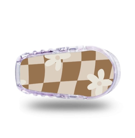 Stickers Dexcom G6 Marguerite - Marron blanc Stickers Dexcom G6 - Marguerite