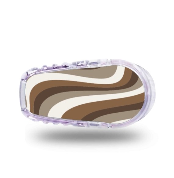 Stickers Dexcom G6 Wavy Mix - Marron Brun Stickers Dexcom G6 - Wavy Mix
