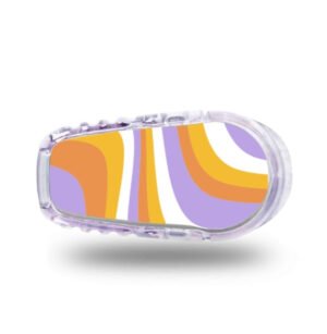 Stickers Dexcom G6 Wavy Mix - Violet Orange Stickers Dexcom G6 - Wavy Mix