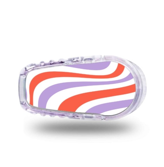 Stickers Dexcom G6 Wavy Mix - Violet Rouge Stickers Dexcom G6 - Wavy Mix
