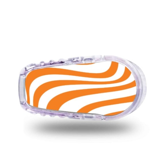 Stickers Dexcom G6 Wavy - Orange Stickers Dexcom G6 - Wavy