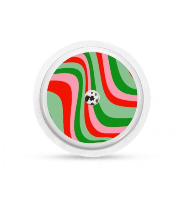 Stickers Freestyle Libre Wavy Mix - Vert Rouge Stickers Freestyle Libre 2 - Wavy Mix