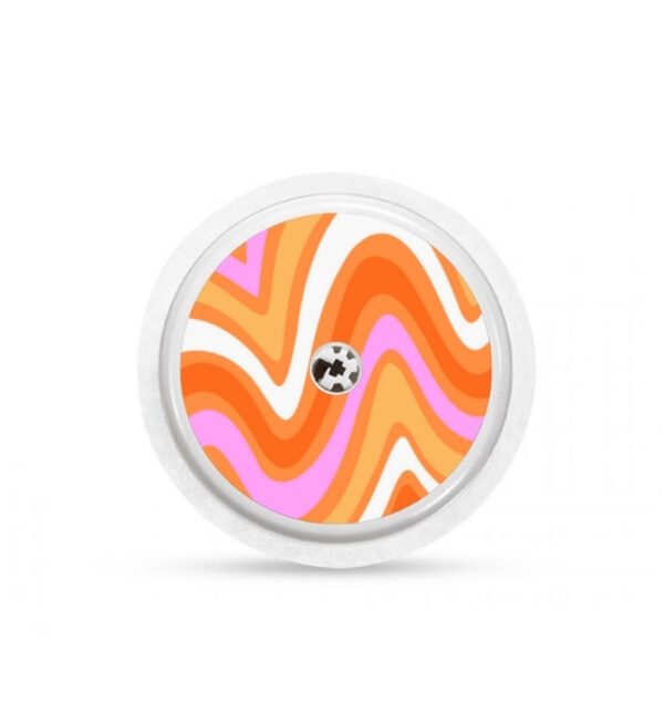 Stickers Freestyle libre Swing - Rose orange-Blanc Stickers Freestyle Libre 2 - Swing