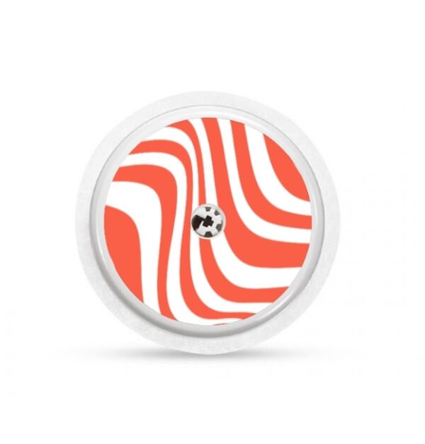 Stickers Freestyle libre Wavy - Rouge Stickers Freestyle Libre 2 - Wavy