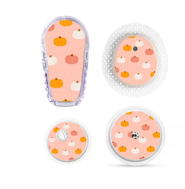 Design sans titre (17) Stickers Automne - Fond petites citrouilles