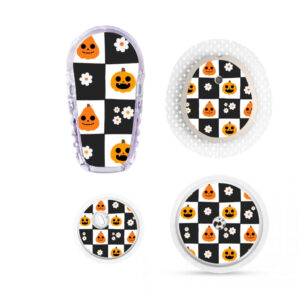 Design sans titre (20) Stickers Automne - Echiquier Pop Citrouilles