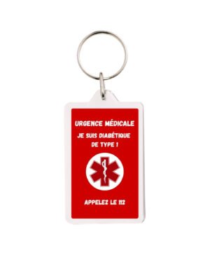 Porte-clés DT1 - Symbole médical universel