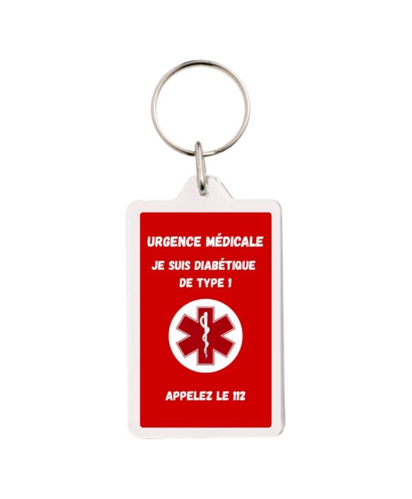 Porte-clés DT1 - Symbole médical universel