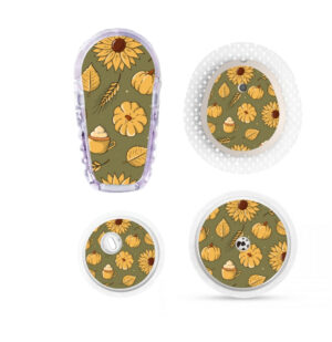Stickers Automne - Fond vert