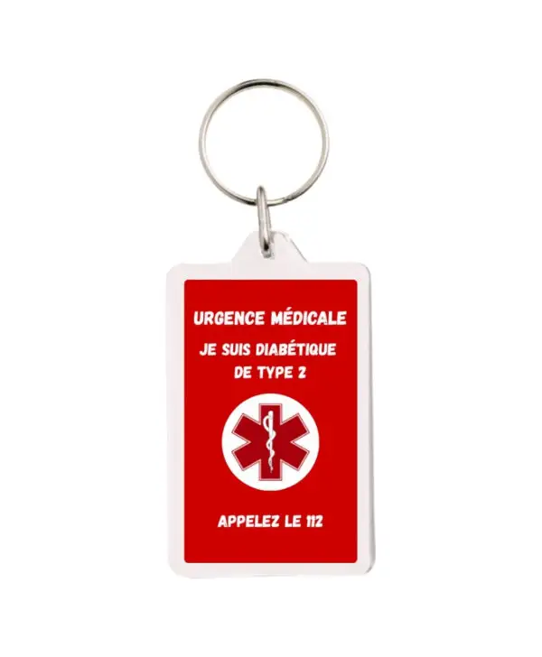 Porte-clés DT2 - Symbole médical universel